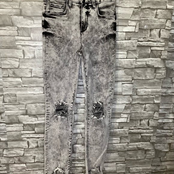 L’AGENCE High Line Distressed Skinny BlackJeans 25 NWTOT (w549) - Picture 1 of 13